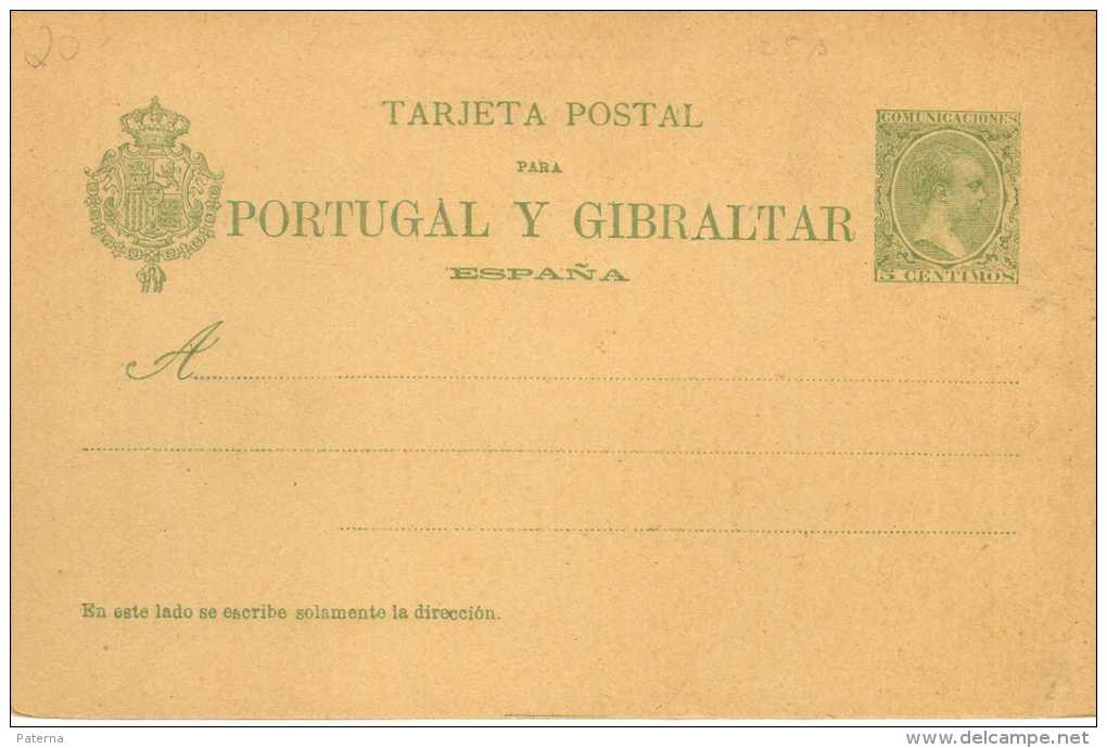 957, Entero Postal Nº 34 Anteado Pelo 5 Cts Verde Nuevo - 1850-1931