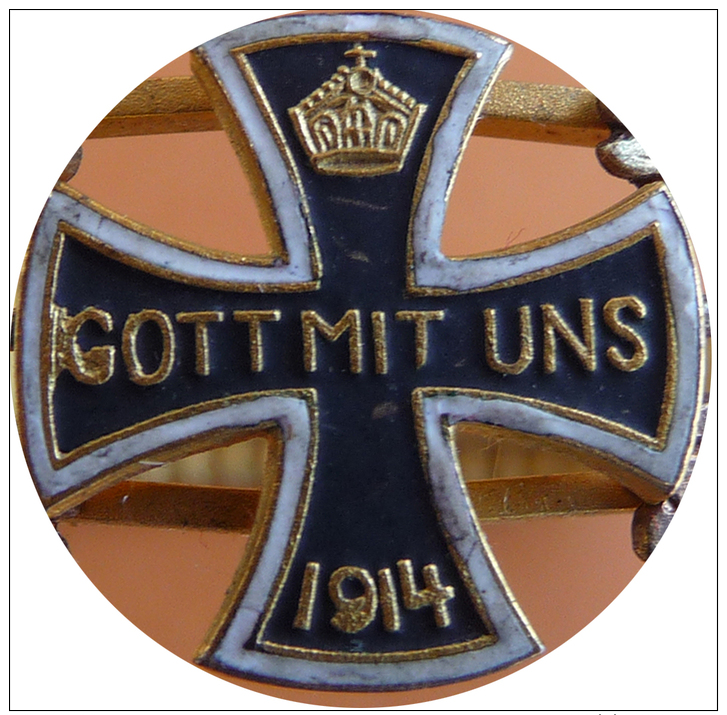 Trench Art: WWI 1914 German Shell Driving Band Patriotic "Gott Mit Uns" Bracelet [Free Shipping] - 1914-18