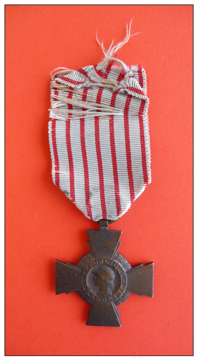 WWI French Combatant´s Cross Bronze Medal (Croix Du Combattant 1914-18) - 1930s [Free Shipping] - France