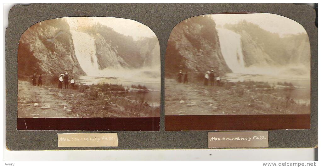Les Chutes Montmorency, Quebec  Montmorency Falls - Stereoscope Cards