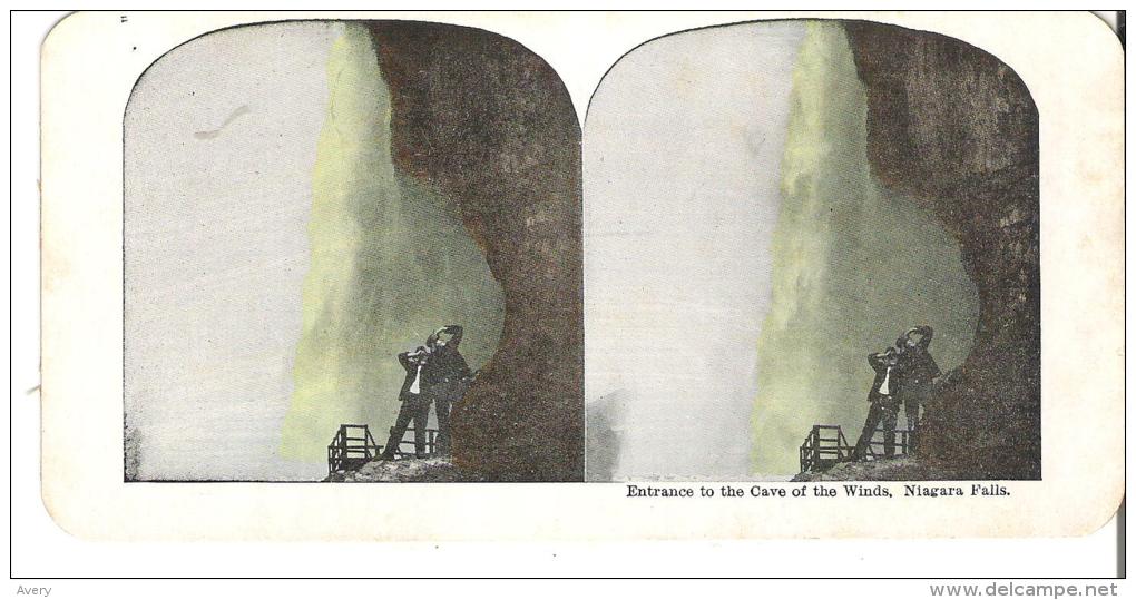 Entrance To The Cave Of The Winds, Niagara Falls - Stereoscope Cards