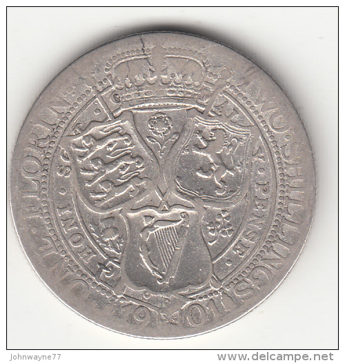 GRAN BRETAGNA - 2 SHILLING 1901 ARGENTO - - J. 1 Florin / 2 Shillings