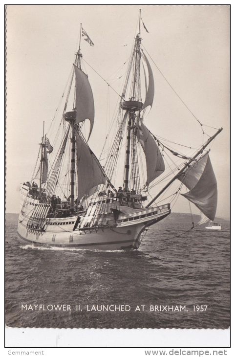 SHIPPING - MAYFLOWER 11 LAUNCHED IN BRIXHAM 1957 - Sailing Vessels