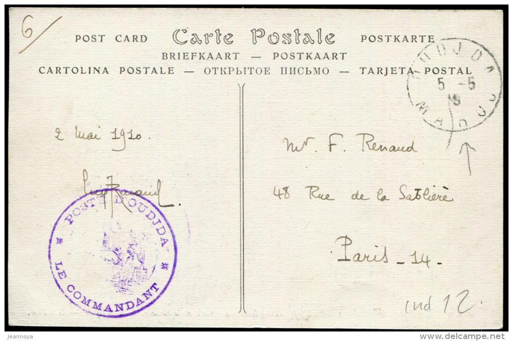 MAROC - CPA EN FM, CACHET SPECIAL " POSTE D'OUDJA ", OBL. LE 5/5/1919 - TB - Lettres & Documents