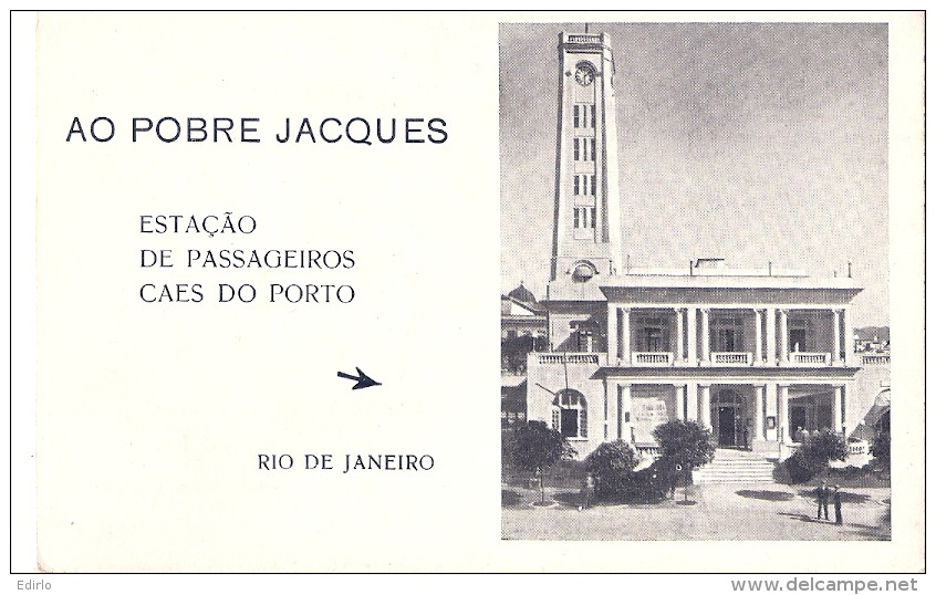 RIO DE JANEIRO  -  Ao Pobre Jacques -Carte Publicitaire - - Rio De Janeiro