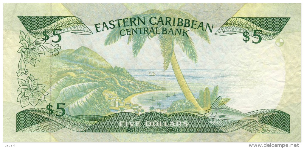 BILLET # CARAIBES ORIENTALES  # 1986/88 # PICK 18 # CINQ DOLLARS  # NEUF # - Oostelijke Caraïben