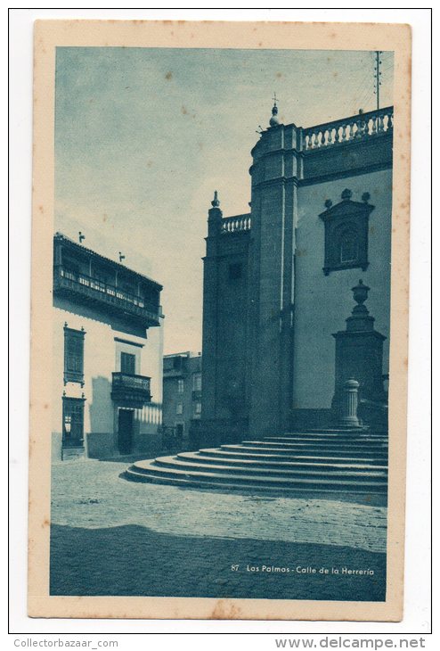 Canarias Las Palmas Calle De La Herreria Antigua Tarjeta Postal Vintage Original Postcard Cpa Ak (W3_2766) - La Palma