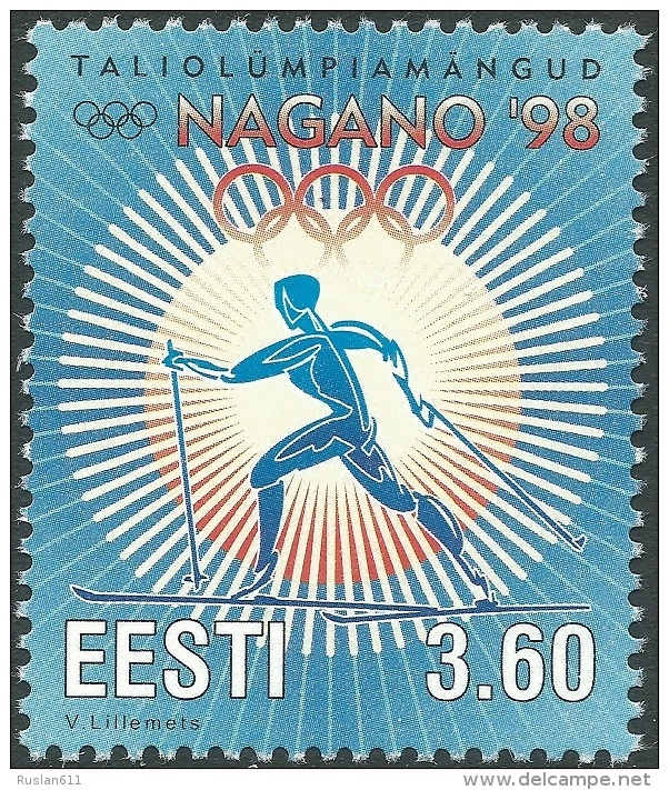 Olympic Games Estonia 1998 #316 Nagano MNH ** - Winter 1998: Nagano