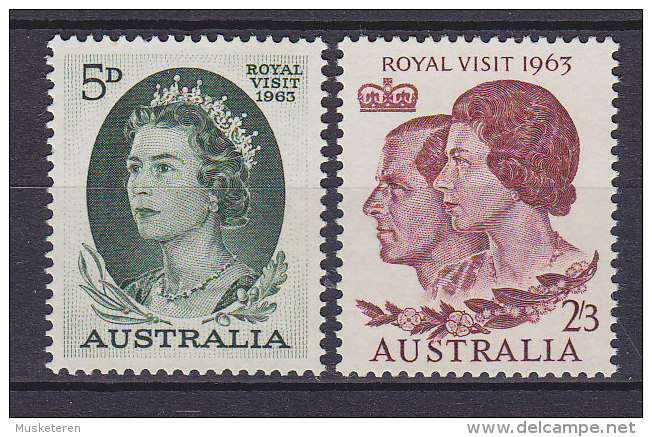 Australia 1963 Mi. 323-24 Royal Visit Besuch Des Königspaares Complete Set MNH** - Neufs