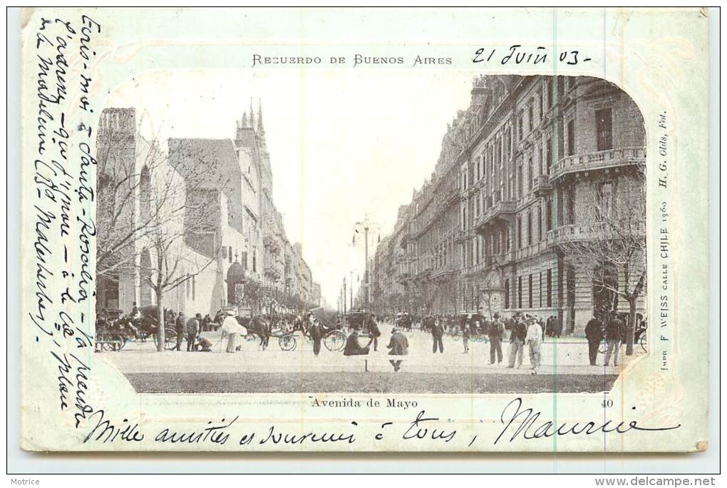 BUENOS AIRES  - Avienda De Mayo. - Argentine