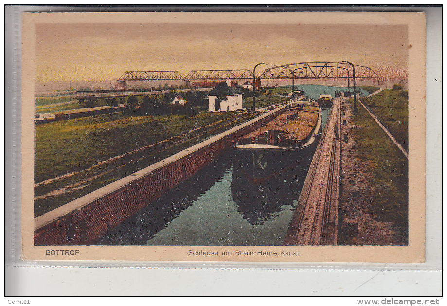 4250 BOTTROP, Schleuse Am Rhein-Herne-Kanal, 1924 - Bottrop