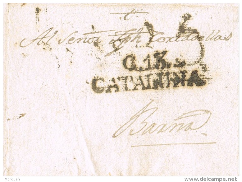 5455. Carta Entera Pre Filatelica PALAU De ANGLESOLA (Lerida) 18046 - ...-1850 Prefilatelia