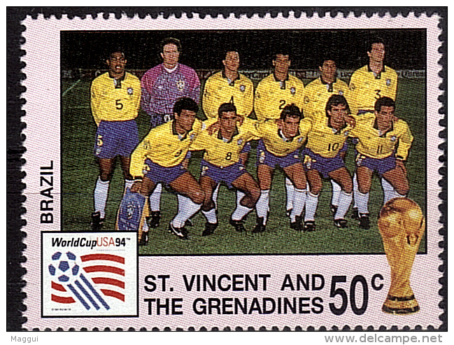 SAINT VINCENT GRENADINES    N ° 2108  * *  (  Bresil )    Cup 1994 Football  Soccer  Fussball - 1994 – Estados Unidos