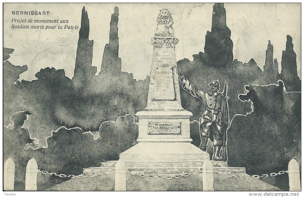 Bernissart - Projet De Monument Aux Soldats Morts Pour La Patrie -1921 ( Voir Verso ) - Bernissart