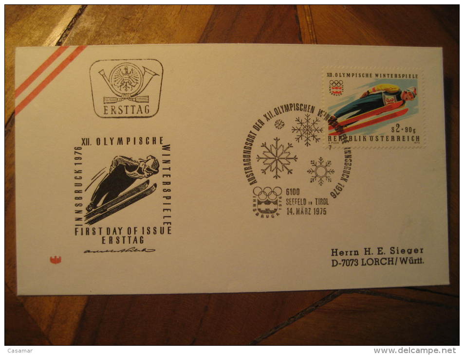 Seefeld Tirol 1975 SKI JUMPING Jump Skiing Winter Olympic Games Olympics Innsbruck 1976 Austria Cover - Jumping