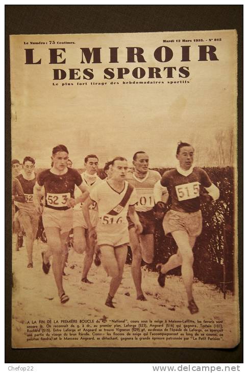 Le Miroir Des Sports N°815 -12 Mars 1935 - National Maisons-Laffitte LAFORGE ANGEARD - Bluebird Campbell - Lucien LAUK - Autres & Non Classés