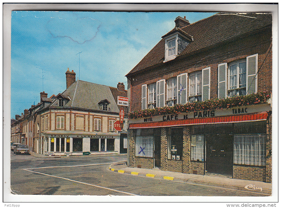 BREZOLLES 28 - Le Carrefour : Bar Tabac Hotel CAFE DE PARIS - CPSM CPM GF - Eure Et Loire - Autres & Non Classés