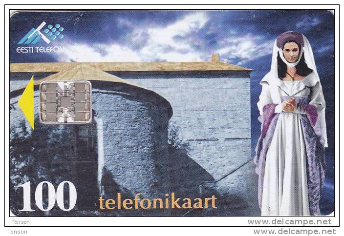 Estonia, ET 088, The Legend Of White Lady, Castle, 2 Scans. - Estonia