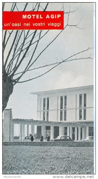 GROSSETO -MOTEL AGIP - Via Aurelia - Albergo - Ristorante - Bar - Stazione Di Servizio - Garage (Dépliant 1961) - Publicités