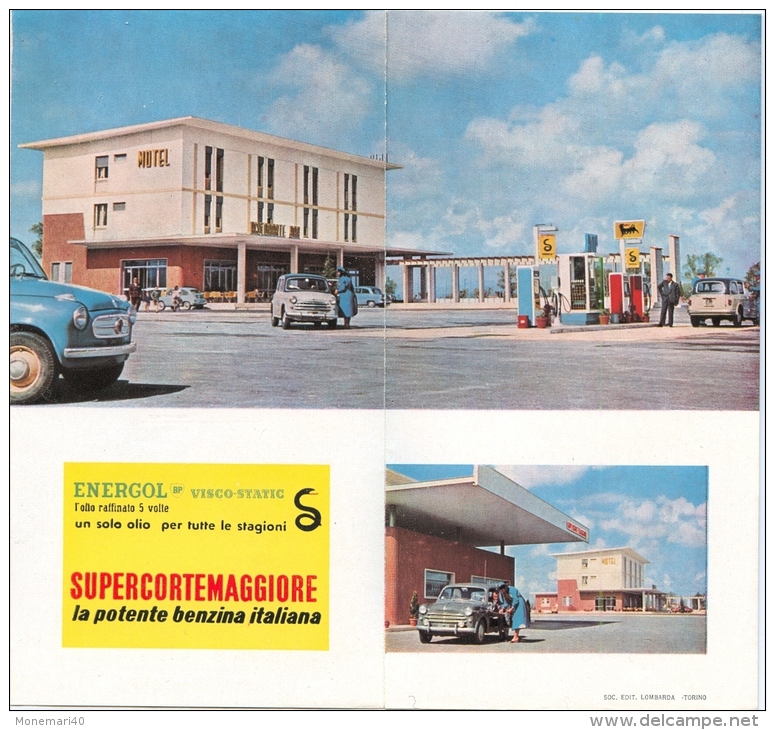 GROSSETO -MOTEL AGIP - Via Aurelia - Albergo - Ristorante - Bar - Stazione Di Servizio - Garage (Dépliant 1961) - Advertising