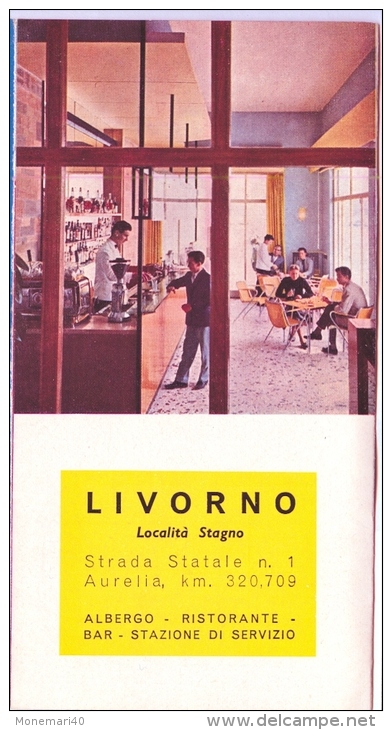 LIVORNO - MOTEL AGIP - Aurelia - Albergo - Ristorante - Bar - Stazione Di Servizio (Dépliant 1961) - Publicités