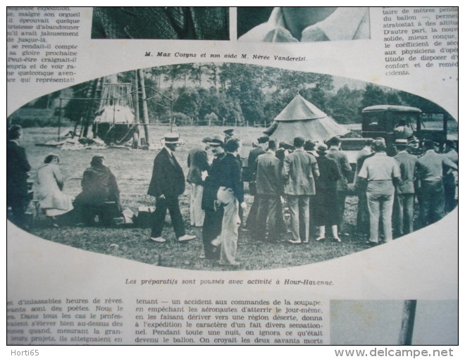 Hour - Havenne "Le Soir Illustré" Du 25 Aôut 1934.L'ascention Stratosphérique De Max Cosyns. - Historical Documents