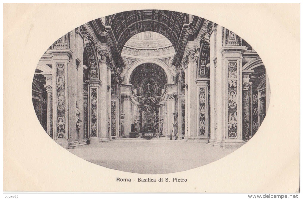 C1900 ROMA LOTTO 4 CARTOLINE ED. ALTEROCCA BASILICA SAN PIETRO E SAN PAOLO - Collezioni & Lotti