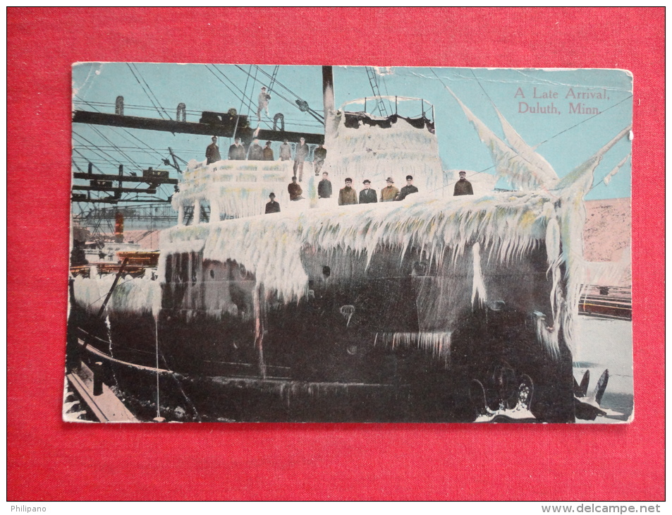 MN - Minnesota > Duluth  Ice Covered Boat 1914  Cancel    - Ref  1098 - Duluth