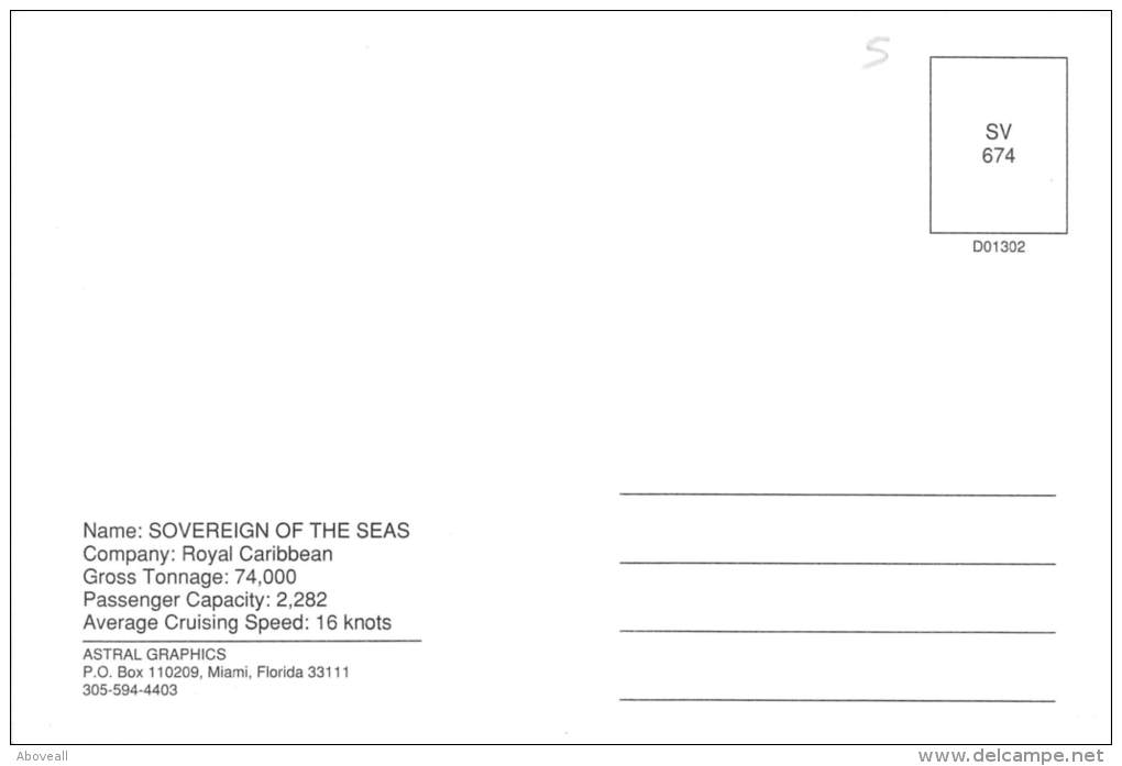 7819  S..S. Sovereign Of The Seas, Royal Caribbean International - Dampfer