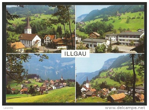 ILLGAU Kirche Sigristenhaus Neues Schulhaus Schwyz 1990 - Illgau