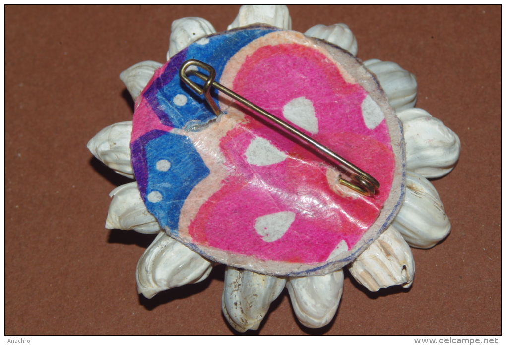 BROCHE FLEUR  ETOILE De MER En COQUILLAGE - Spille