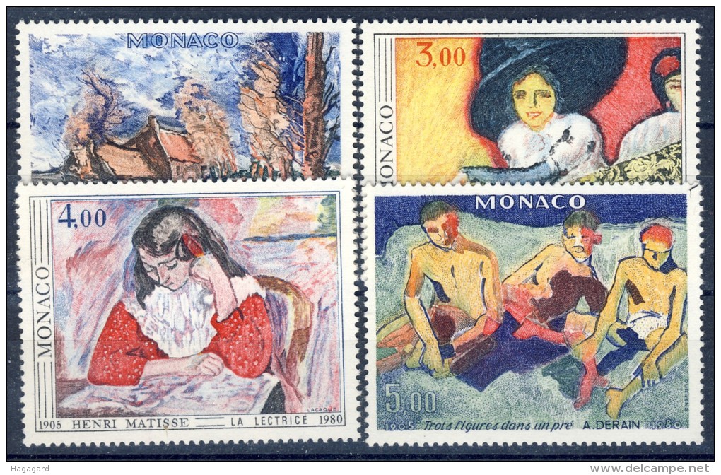 ##Monaco 1980. Les Fauves. Paintings. Peintures. Gemälde. Michel 1437-40. MNH(**) - Used Stamps