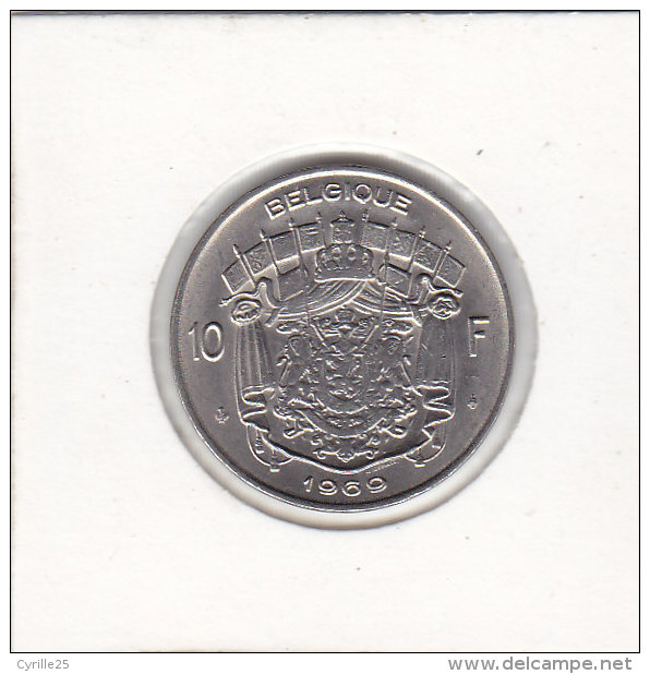 10 FRANCS Nickel Baudouin 1969 FR - 10 Francs
