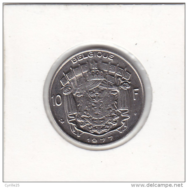 10 FRANCS Nickel Baudouin 1977 FR - 10 Francs