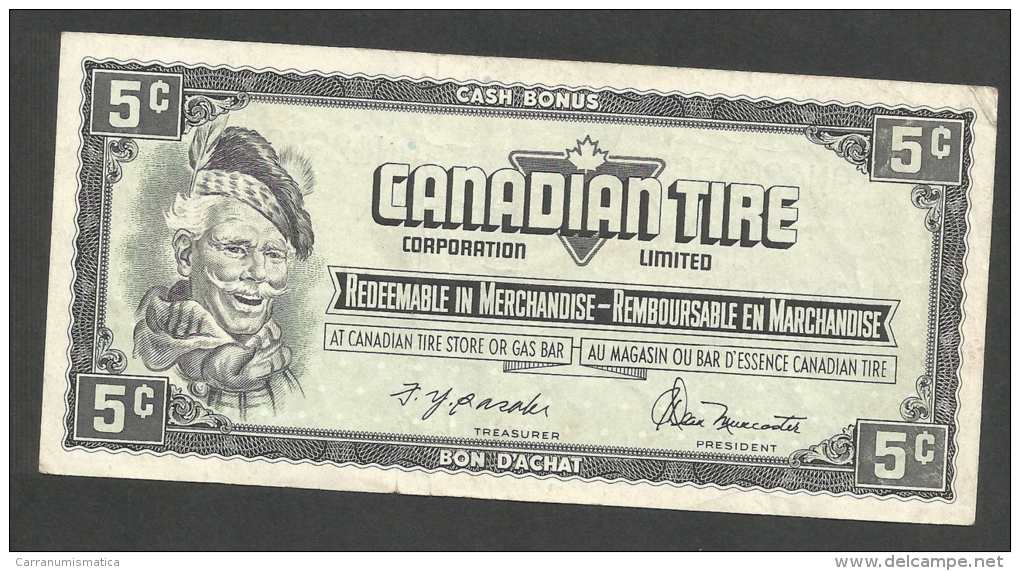 [NC] CANADIAN TIRE MONEY COUPON - 5 CENT. - Canada