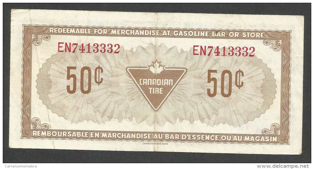 [NC] CANADIAN TIRE MONEY COUPON - 50 CENT. - Kanada