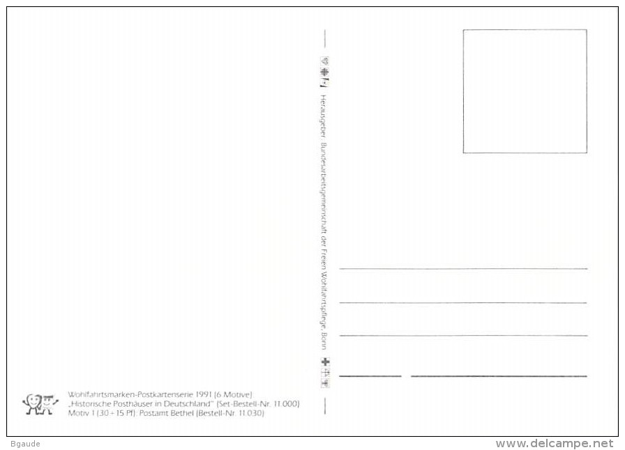 ALLEMAGNE BUND Carte Maximum Num.Yvert 1395 HISTOIRE DES POSTES BUREAU DE BETHEL - Other & Unclassified