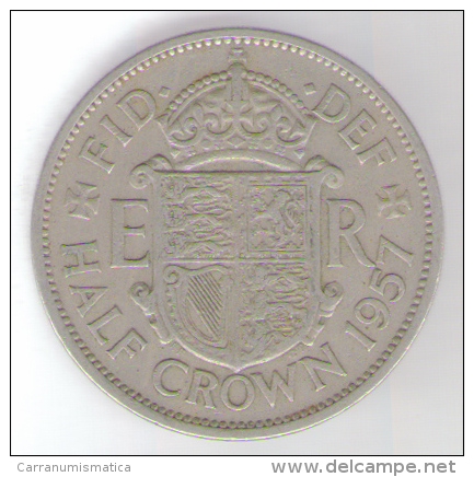 GRAN BRETAGNA HALF CROWN 1957 - K. 1/2 Crown