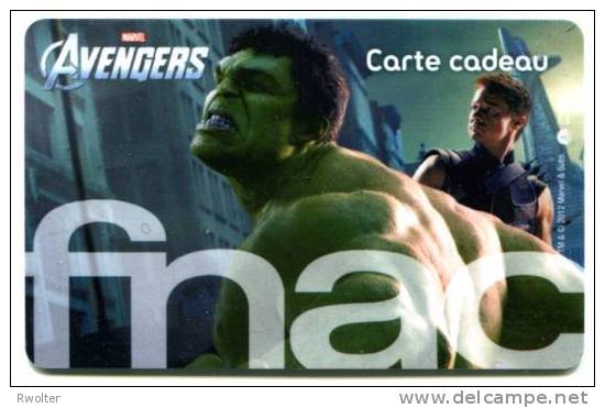 @+ Carte Cadeau - Gift Card : FNAC : AVENGERS (CARTE B). - Cartes De Fidélité Et Cadeau