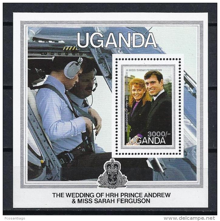 FAMILIAS REALES - UGANDA 1986 - Yvert # H59 - MNH ** - Familias Reales