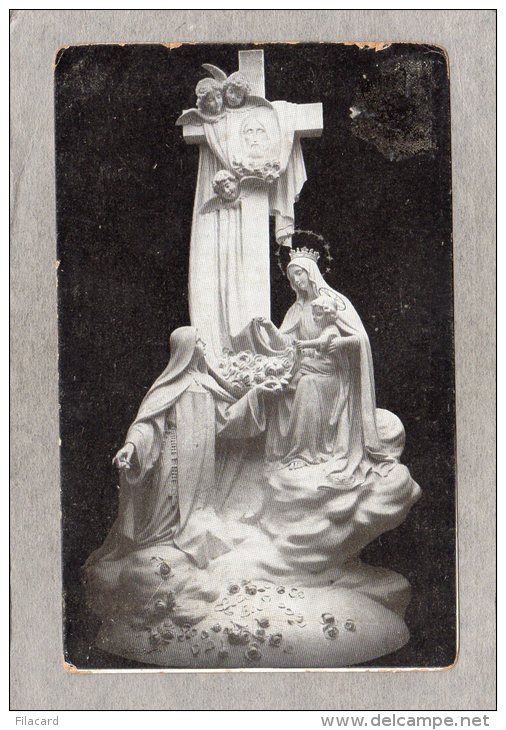 43125  Francia, Groupe  Sculpte  Surmontant  Le Maitre-Autel Dans  La Chapelle Des Carmelites De Lisieux,  VG 1924 - Lisieux