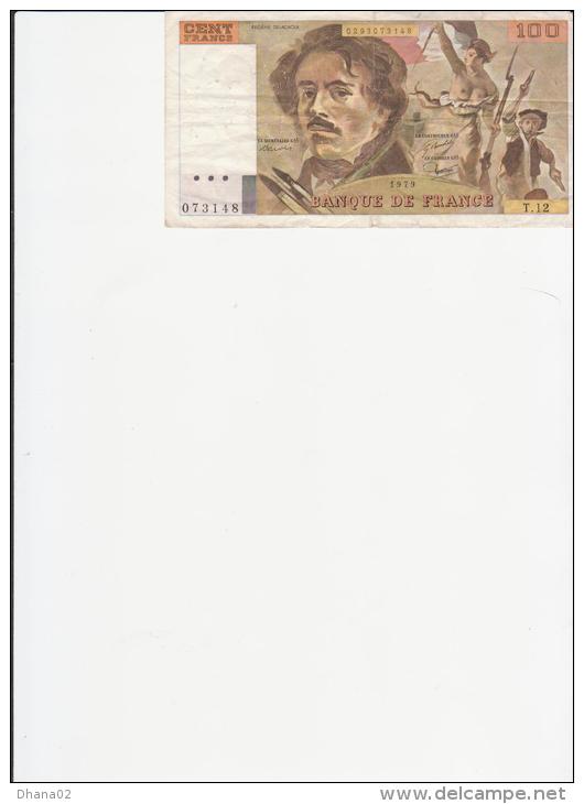 CENT FRANCS Delacroix 1979 (occasion) - 100 F 1978-1995 ''Delacroix''