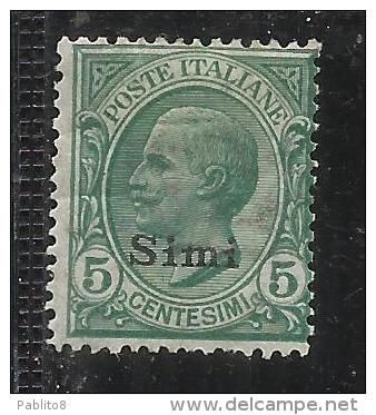 COLONIE ITALIANE EGEO 1912 SIMI 5 CENT. MLH - Egée (Simi)