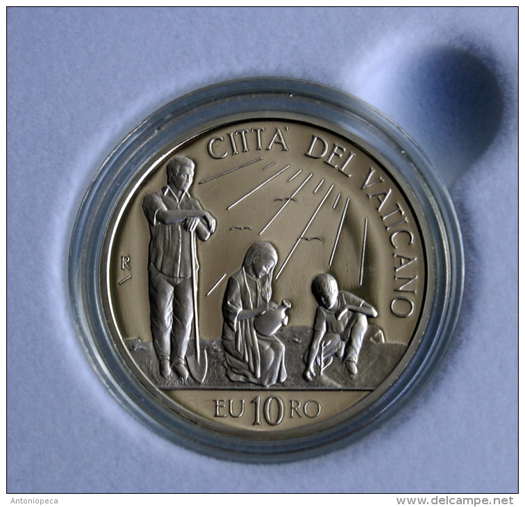 VATICANO 2010 - THE 10 EURO SILVER COIN , POPE BENEDICT XVI PONTIFICATE