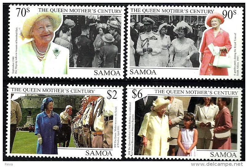 SAMOA SET OF 4 STAMPS WOMAN QUEEN MOTHER 100 YEARS 2000  MINT SG1049-52 READ DESCRIPTION !! - Samoa