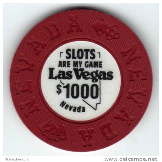 Jeton Chip De Casino : Slots Are My Game Las Vegas Nevada $1000 (Fantasie) - Casino