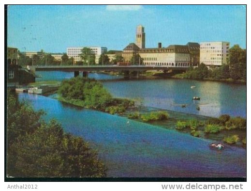 Mülheim Ruhr Schloßbrücke Brücke Bürogebäude 19.2.1978 - Muelheim A. D. Ruhr