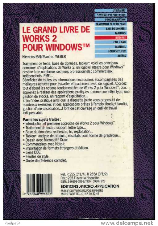 Works 2 Pour Windows - 816 Pages - Éditions : Micro Application - Informatik
