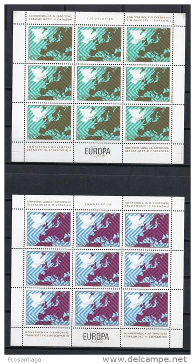 YUGOSLAVIA 1977 - Yvert #1580/81 Minipliegos - MNH ** - Hojas Y Bloques