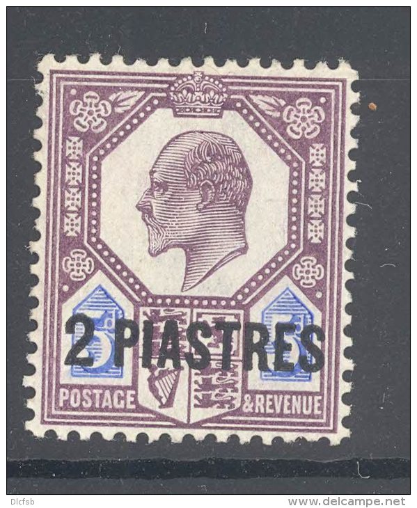 BRITISH LEVANT, 1905 2Pi (DeLaRue, Chalky) Slate-purple VLMM, SG14ab, Cat &pound;42 - Levant Britannique